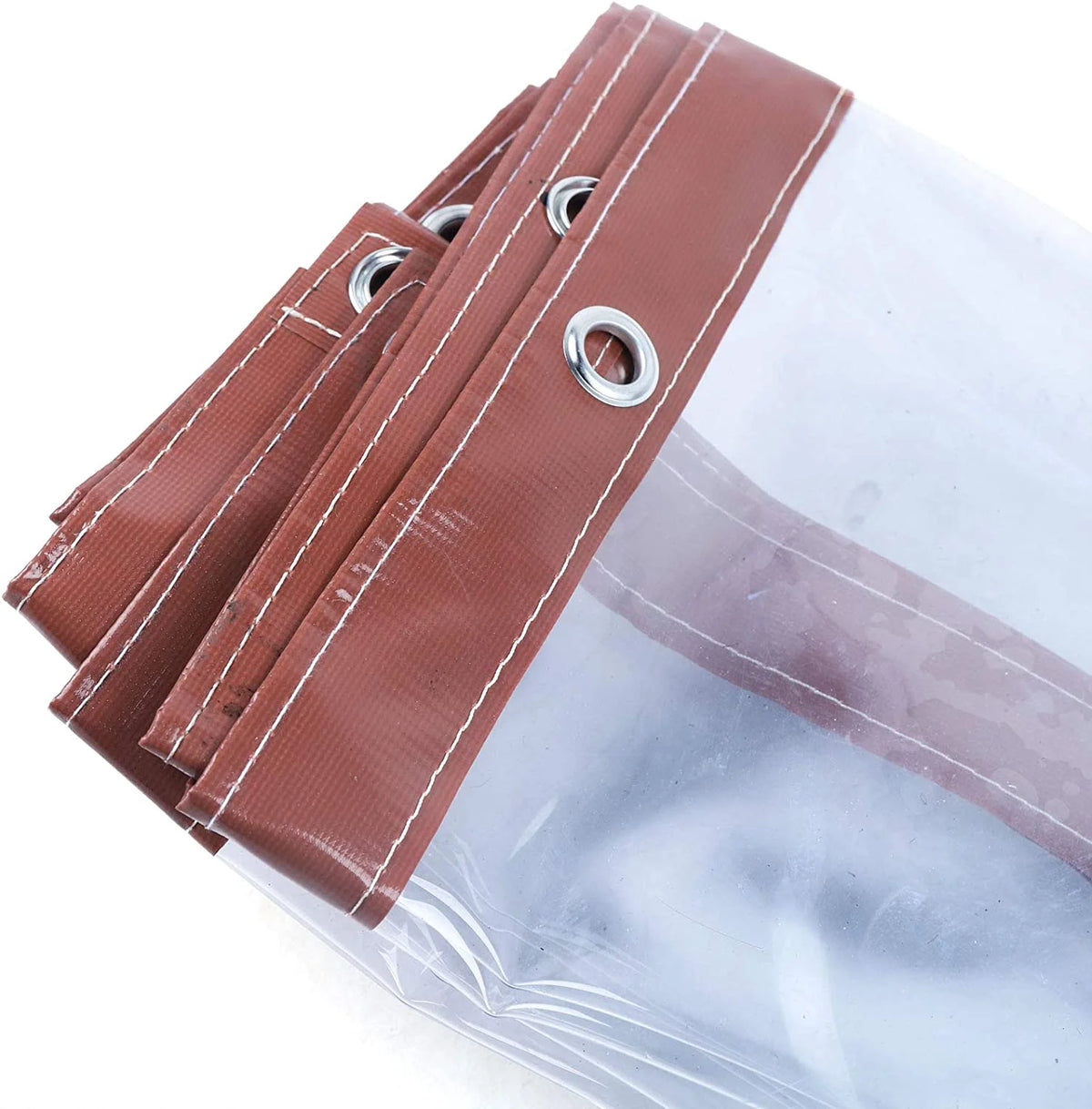 Brown Waterproof PVC Tarpaulin Canopy 8'*8' T49543