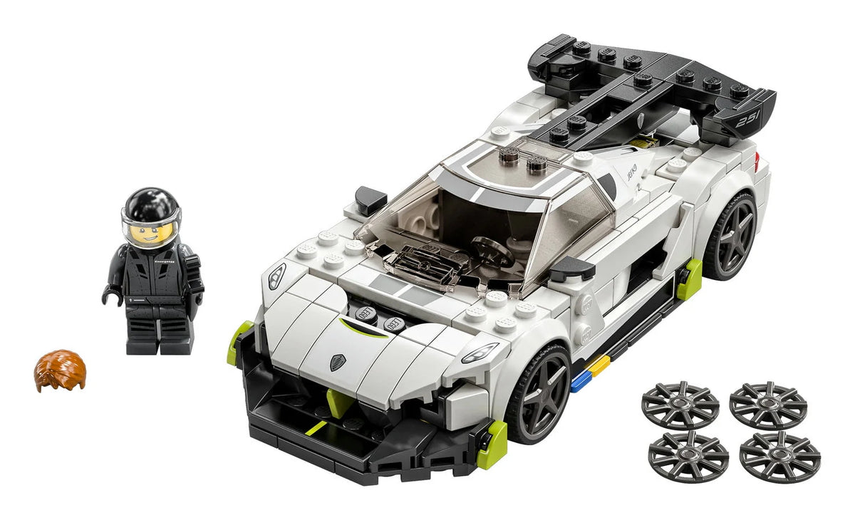 White Racing Car Building Set X10611