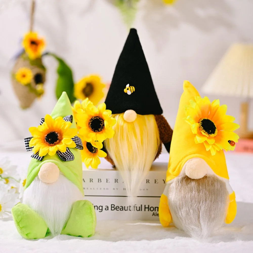 Sunflower Gnome Plush Doll O6995