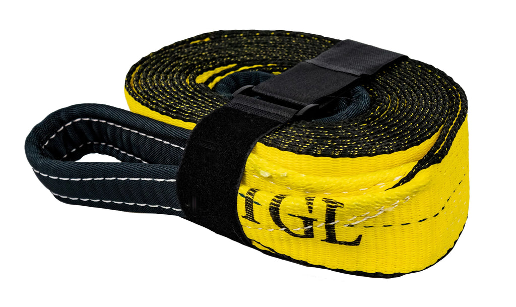 3 inch 20 Foot Tow Strap, Polyester, 30,000 Pound Capacity with Reusable Storage Strap K43584