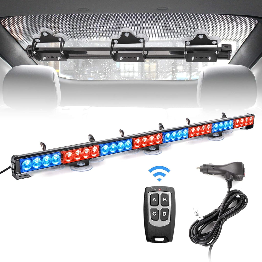Amber White 35.5 inch 8 Panels Strobe Light Bar Pack of 2 D6077