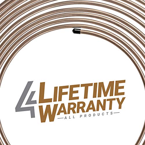 3/16" x 25' Copper-Nickel Brake Line Tubing Coil & Fitting Kit N22563