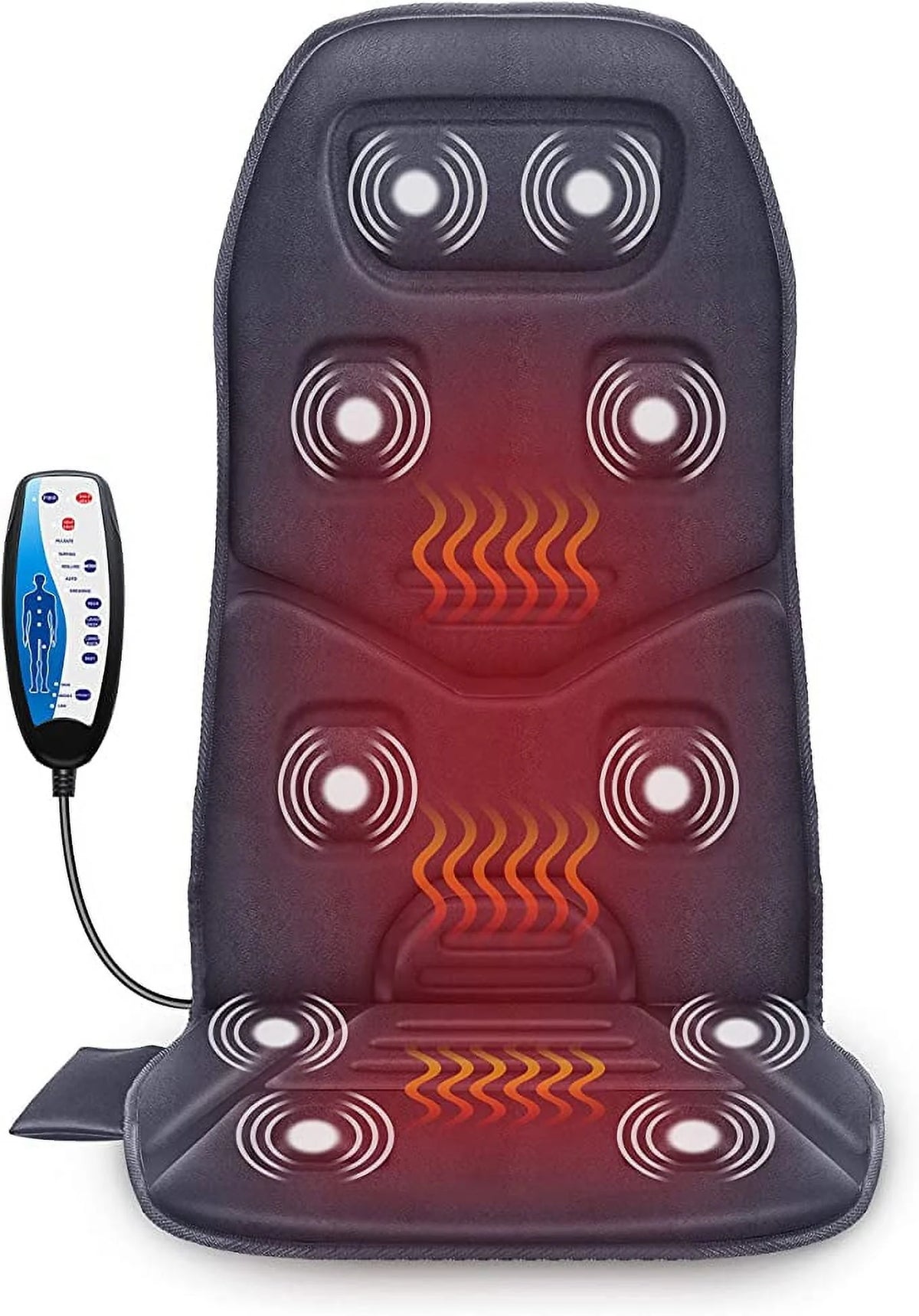 Black Heated Massage Seat Cushion F913
