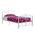 Matte White Rectangular Bed Frame Twin Size X518634