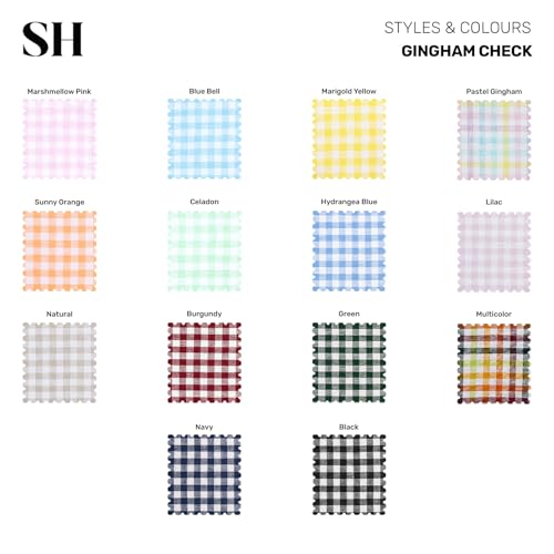 100% Pure Linen Checkered Tablecloth 60 x 132 Inch S580