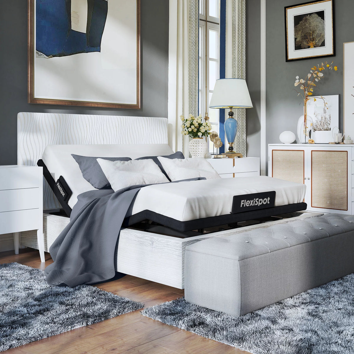 Twin XL Adjustable Bed Frame Base with Wireless Remote L3852