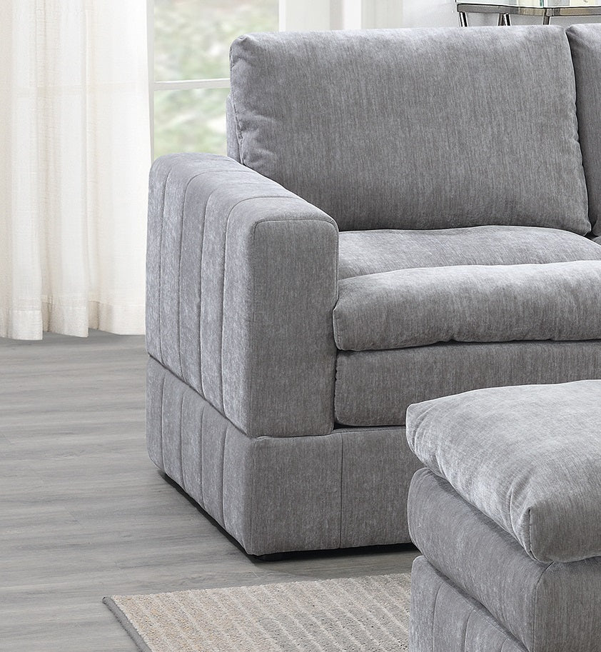 5Pc Modular Sectional Set with Ottoman A1040