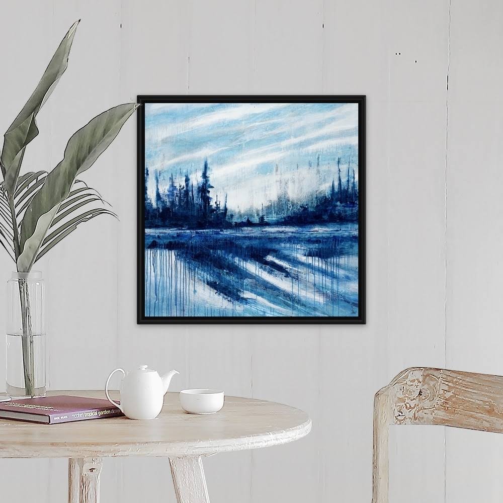 Black Float Frame Canvas Art - 24 x 24 U985