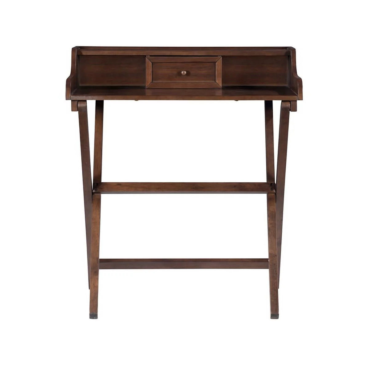 Wood Folding Desk in Antique Walnut Brown D7271