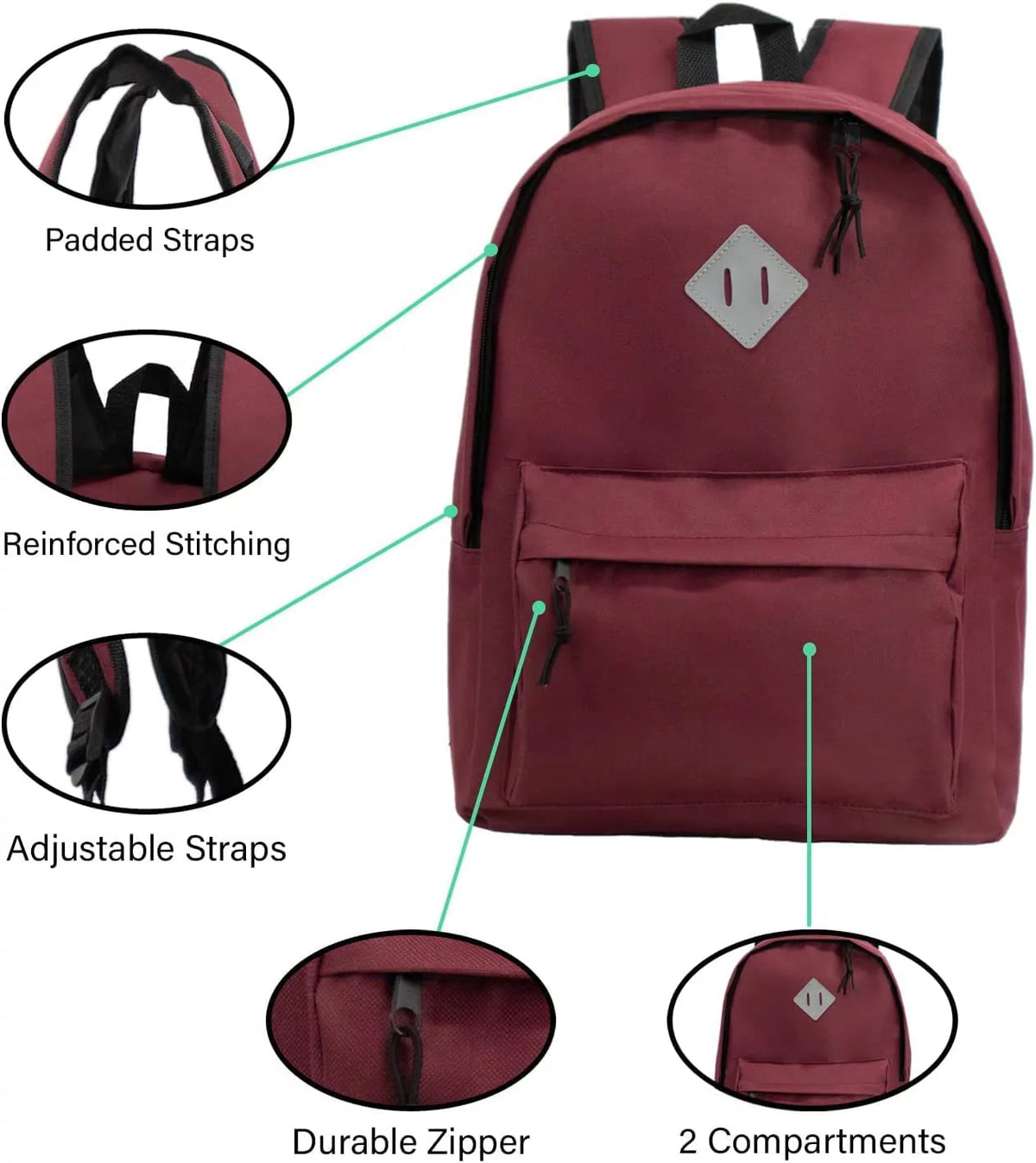 24 Pack 17" Backpacks S621014
