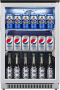 20 Inch Wide Stainless Steel Glass Door Beverage Refrigerator and Cooler P80563