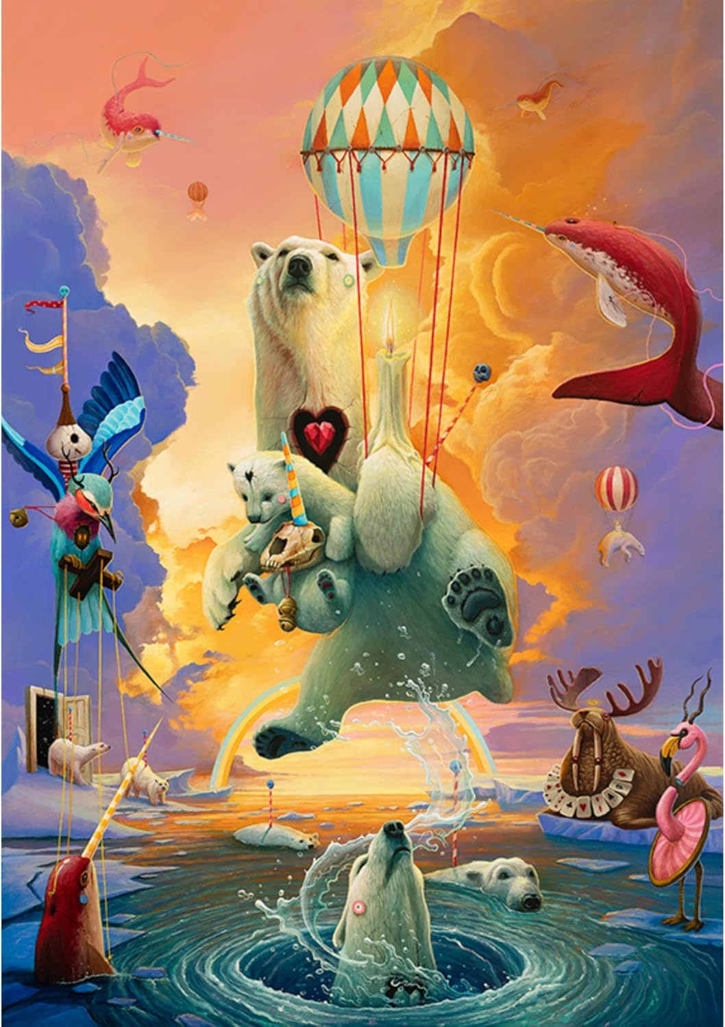 1000 Piece Jigsaw Puzzle with Storage Bag and Poster E757206