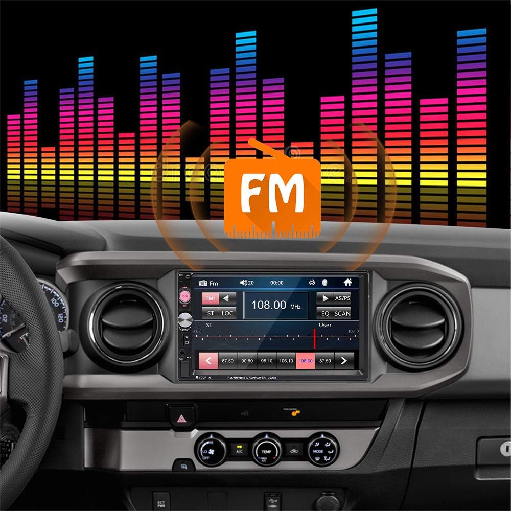 7” Touch Screen Double Din Car Stereo Radio with Bluetooth P6952