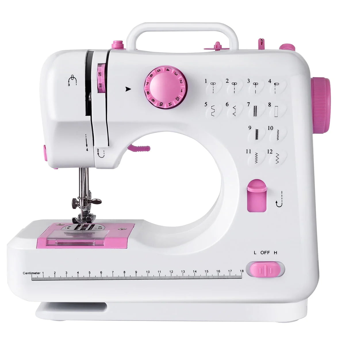 Sewing Machine with 12 Built-In Stitches White U85334