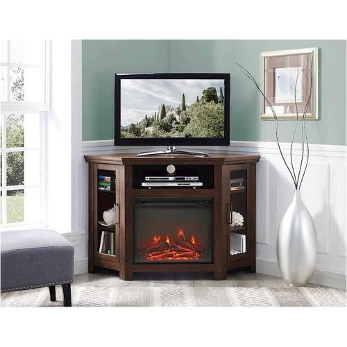 Brown Fireplace TV Console W8611
