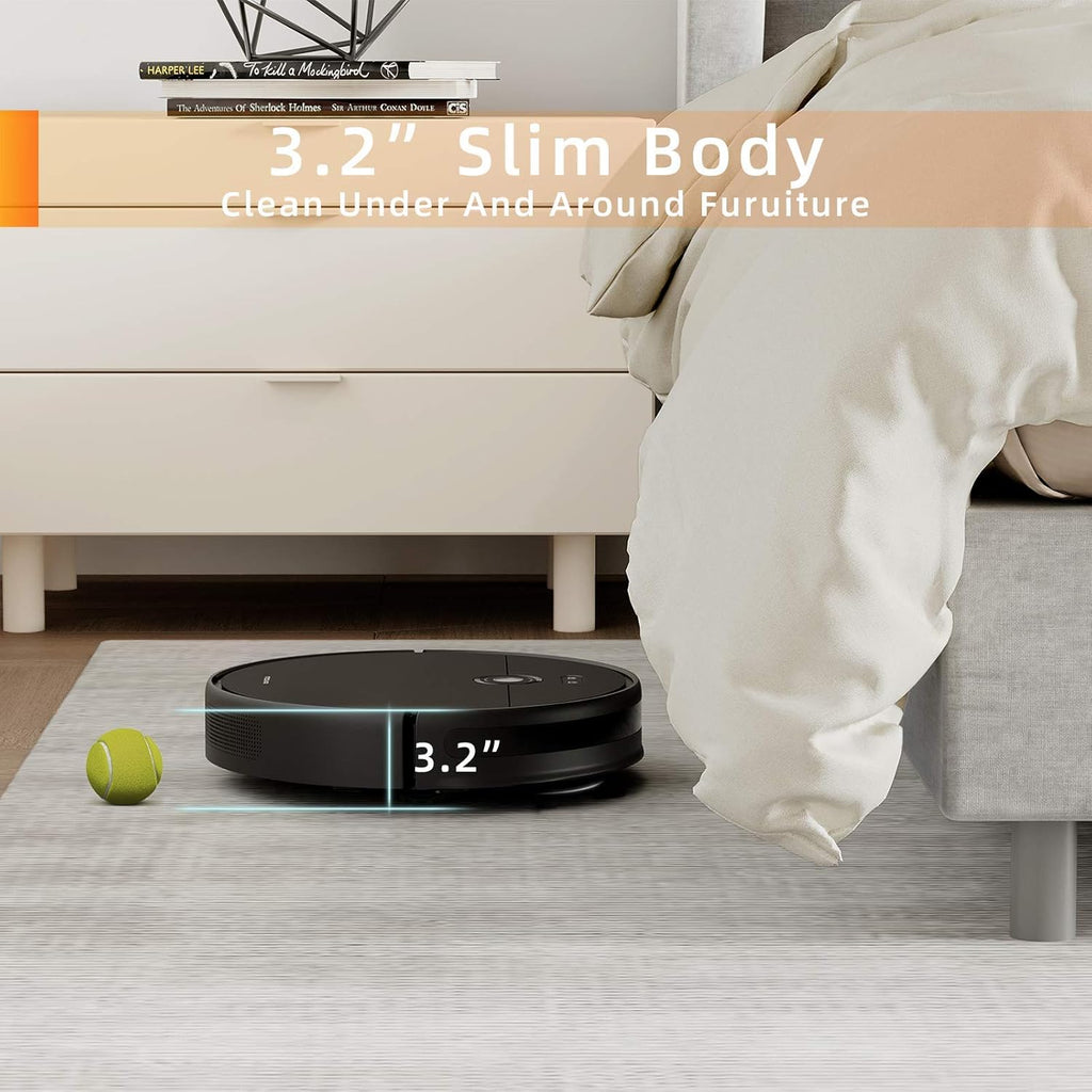 Robot Vacuum and Mop with 3000Pa Suction and 5200mAh Battery O4785