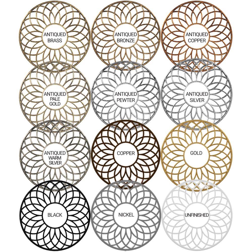 30x22OD x 7 3/4x22ID x 1x22P Chevron PVC Pierced Ceiling Medallion O59218