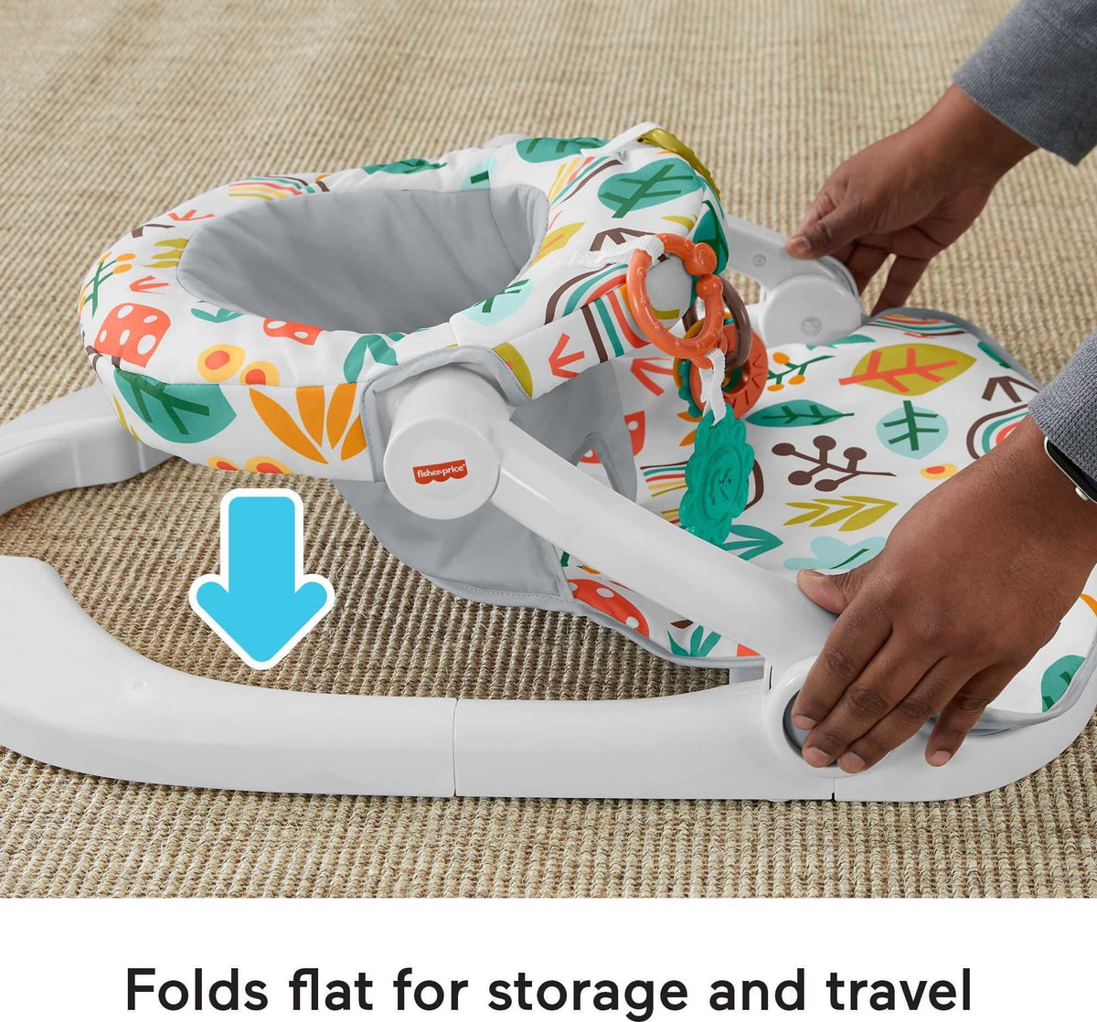 Portable Infant Floor Seat with 2 Toys I6951