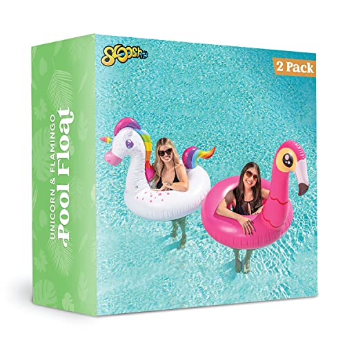 2-Pack Flamingo Unicorn Pool Float Y83439