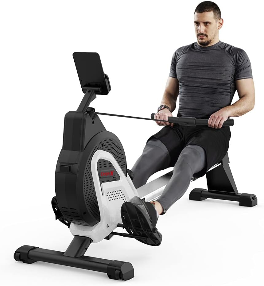 Magnetic Rowing Machine with Aluminum Track, 16 Adjustable Resistance Level & Smart LCD Monitor X62487