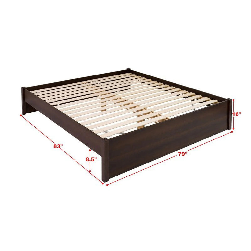 King 4-Post Platform Bed in Espresso Z23725