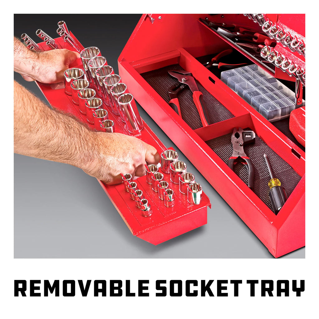 26 Inch Portable Slant Front Toolbox B615442