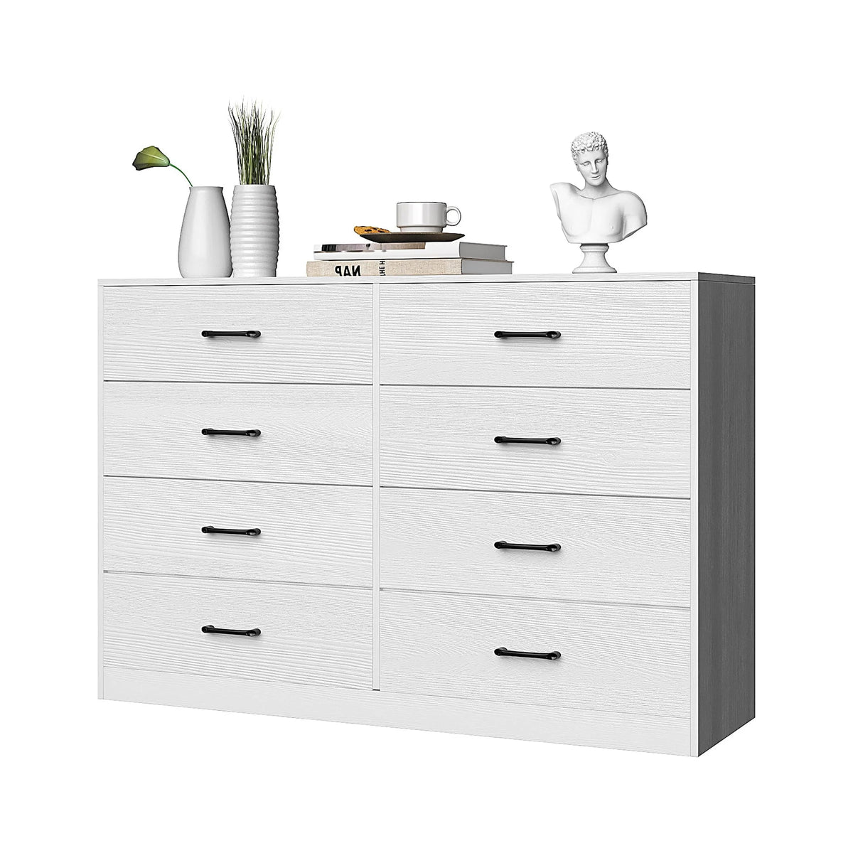 White 8 Drawer Wood Dresser C900014