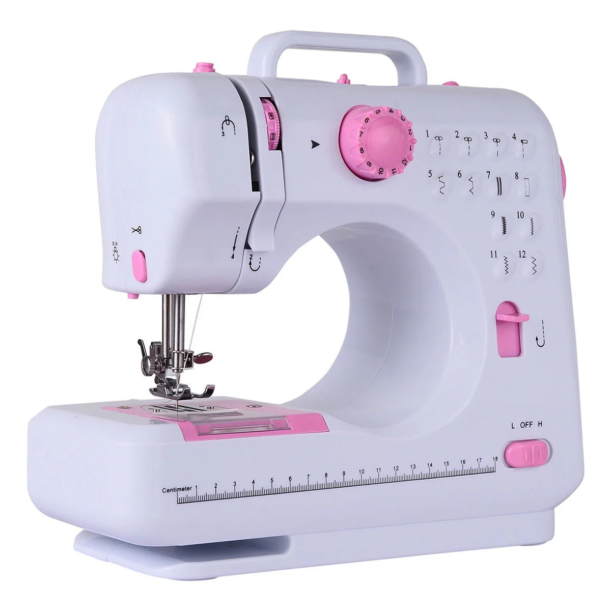 Sewing Machine with 12 Built-In Stitches White U85334