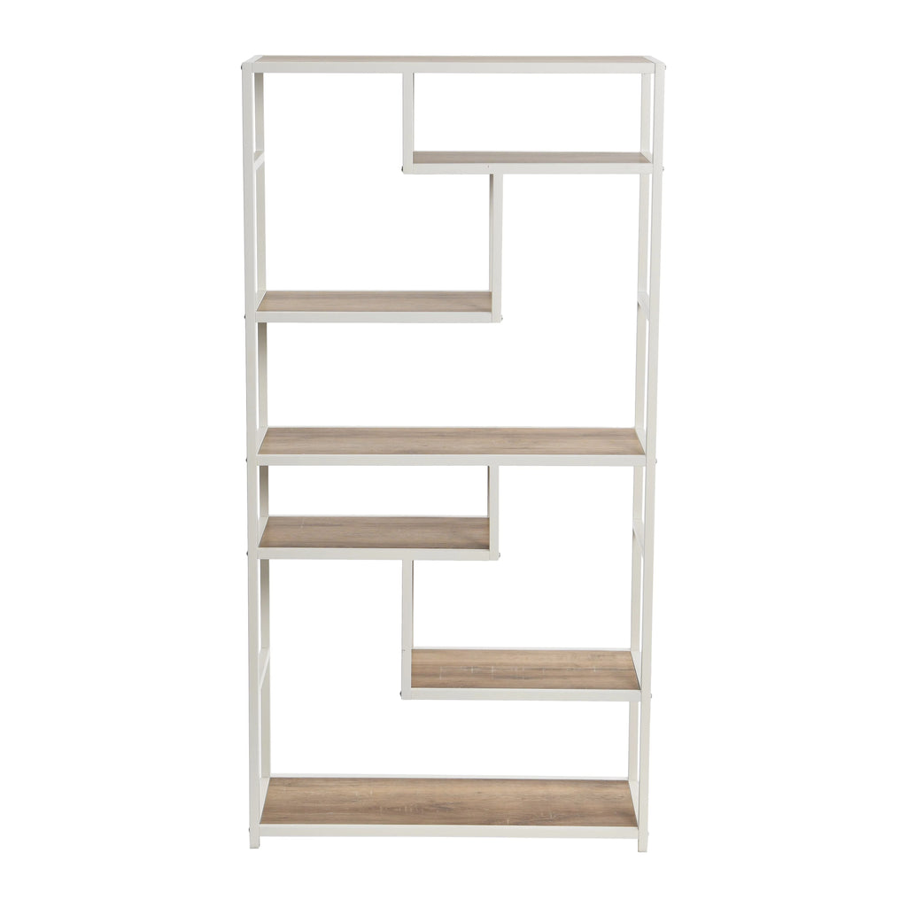 6 Tier 65" Tall Etagere Bookcase A67900