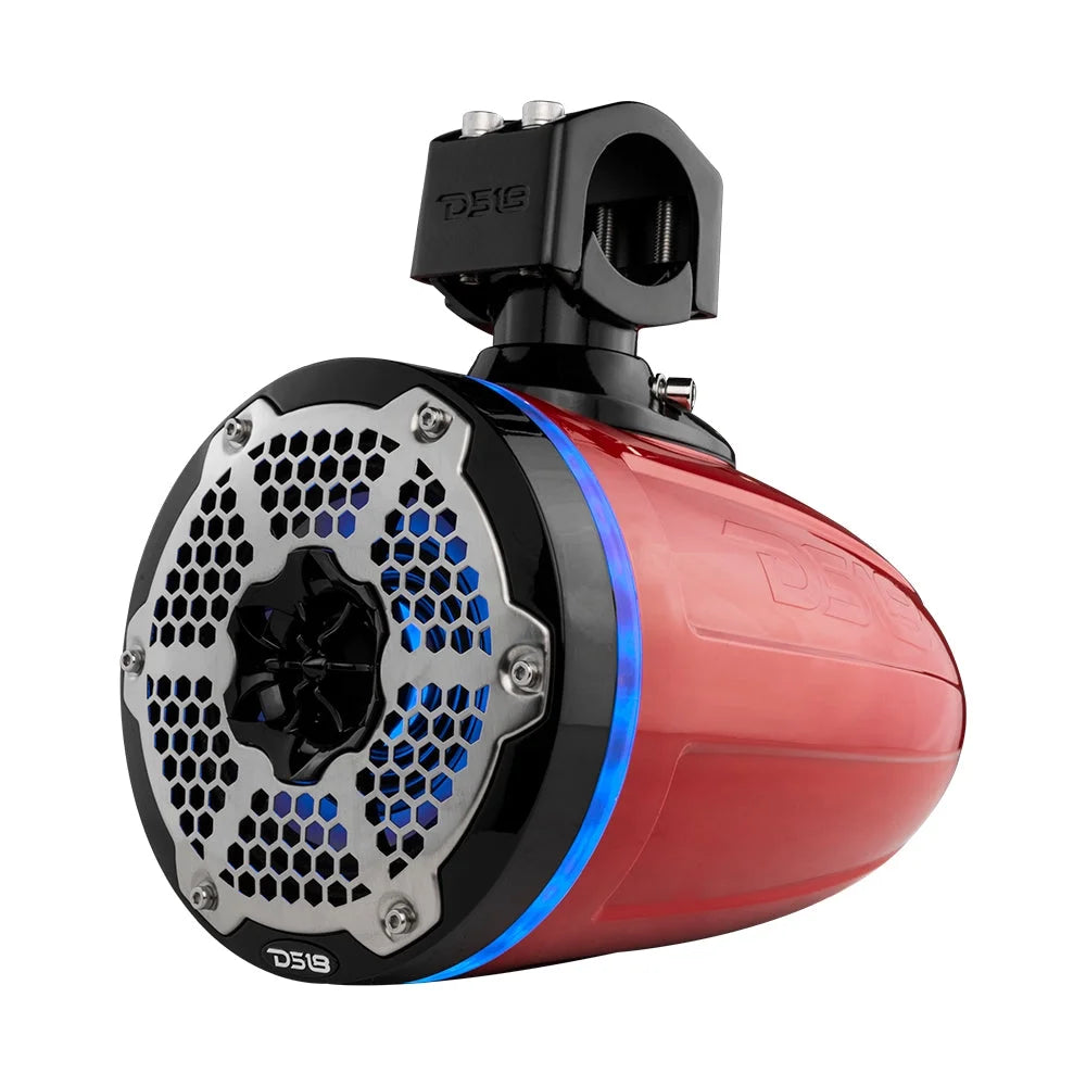 6.5" Neodymium Marine Towers with Passive Radiator, 1" Driver & RGB LED Light, 450 Watts (Pair) V188