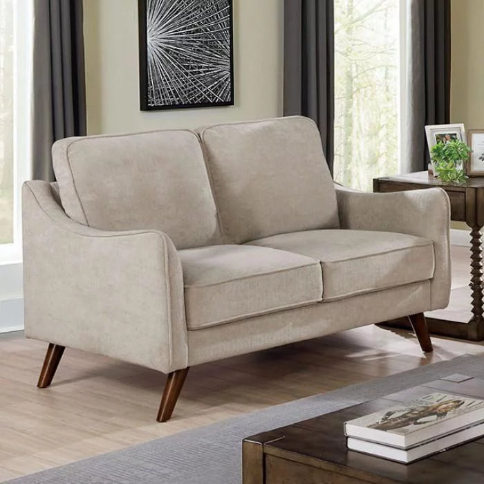 Light Gray Chenille Sofa and Loveseat Y28450