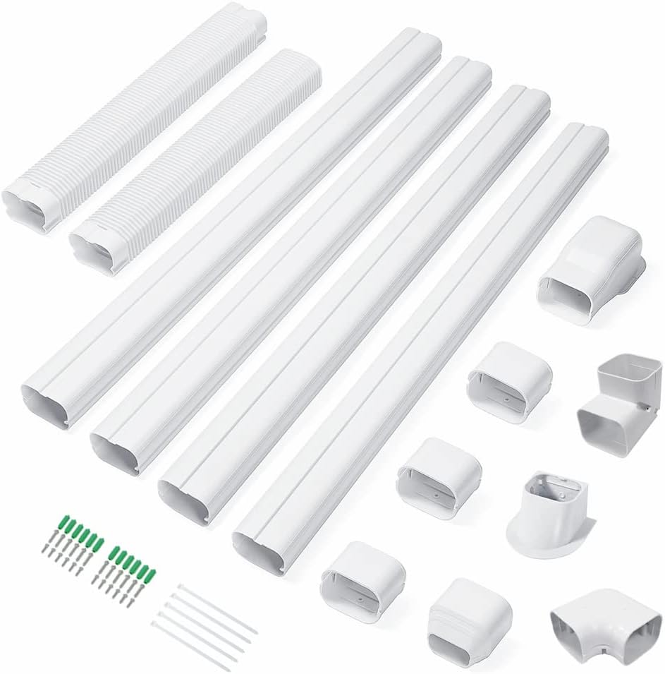 3'' 17 Ft PVC Decorative Pipe Line Cover Kit, Pack of 2 A8286