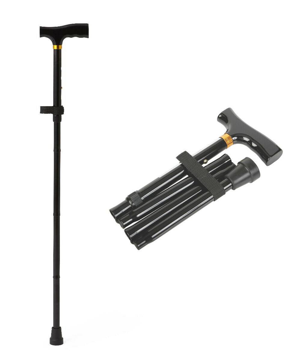 Black Folding T-Handle Canes, Pack of 6 J3419