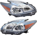 Headlight Assembly Unit Pair for Toyota Prius Plug-in 2012 2013 2014 R74550
