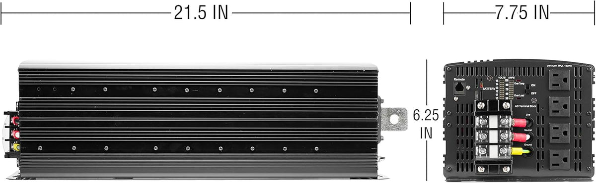 12V 10000 Watt Power Inverter with Remote Control, 20000 Watt Surge Peak D50473