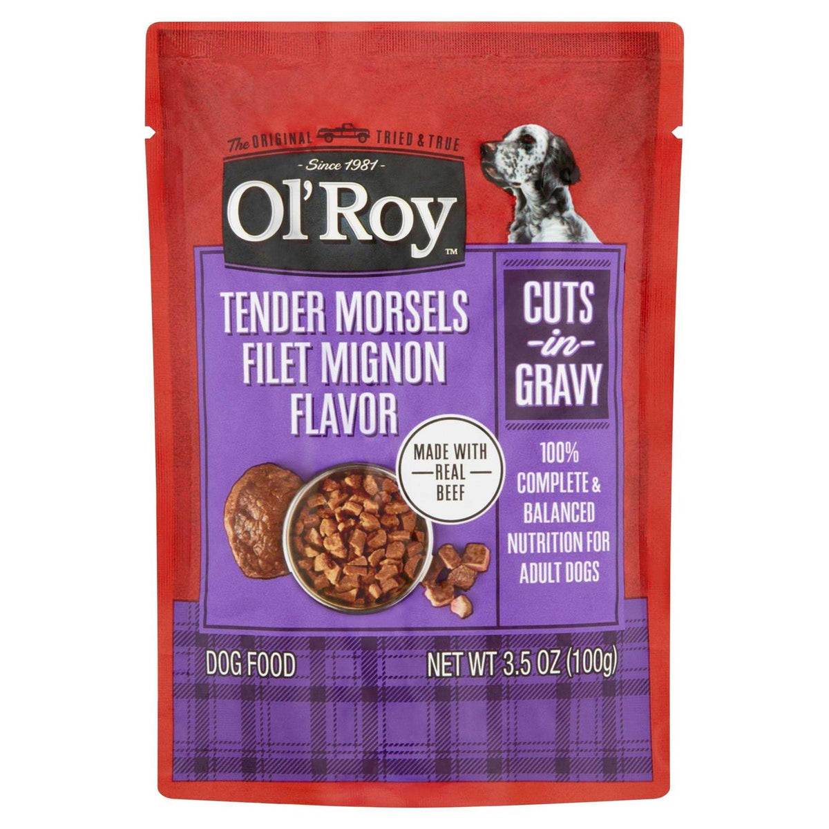 Filet Mignon Flavor Wet Dog Food Pouch H26819