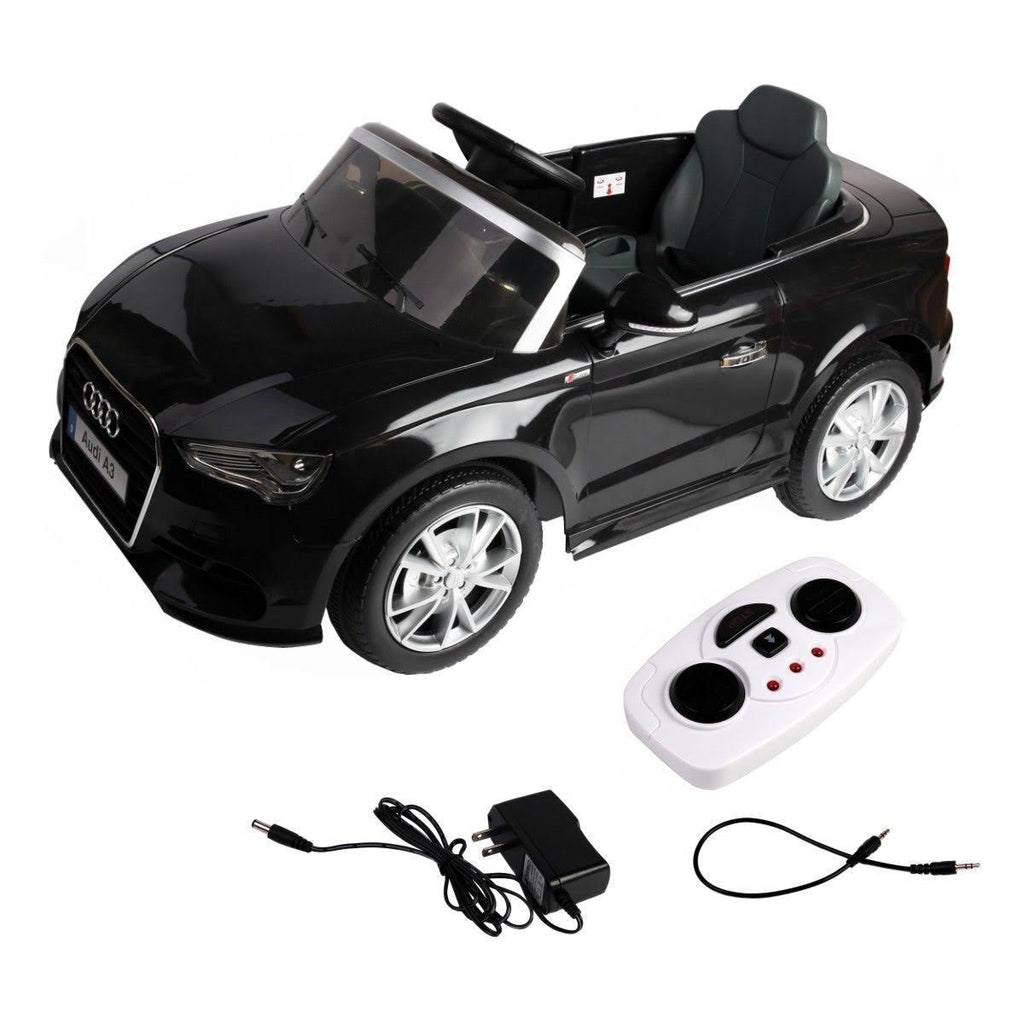12 V Black Kids Ride on Car with RC W559885