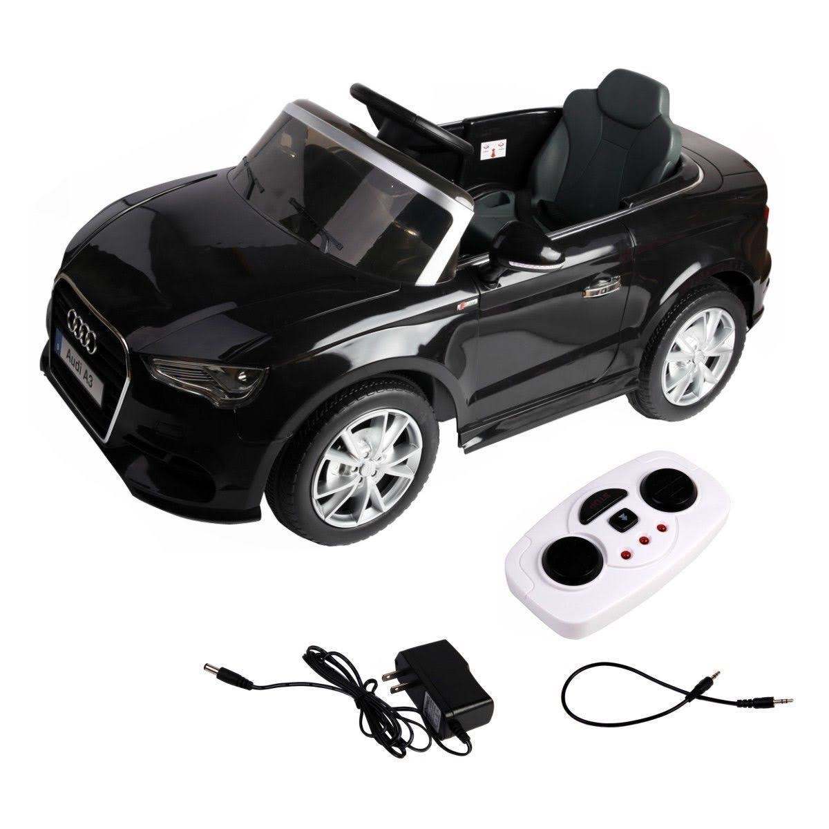 12 V Black Kids Ride on Car with RC W559885