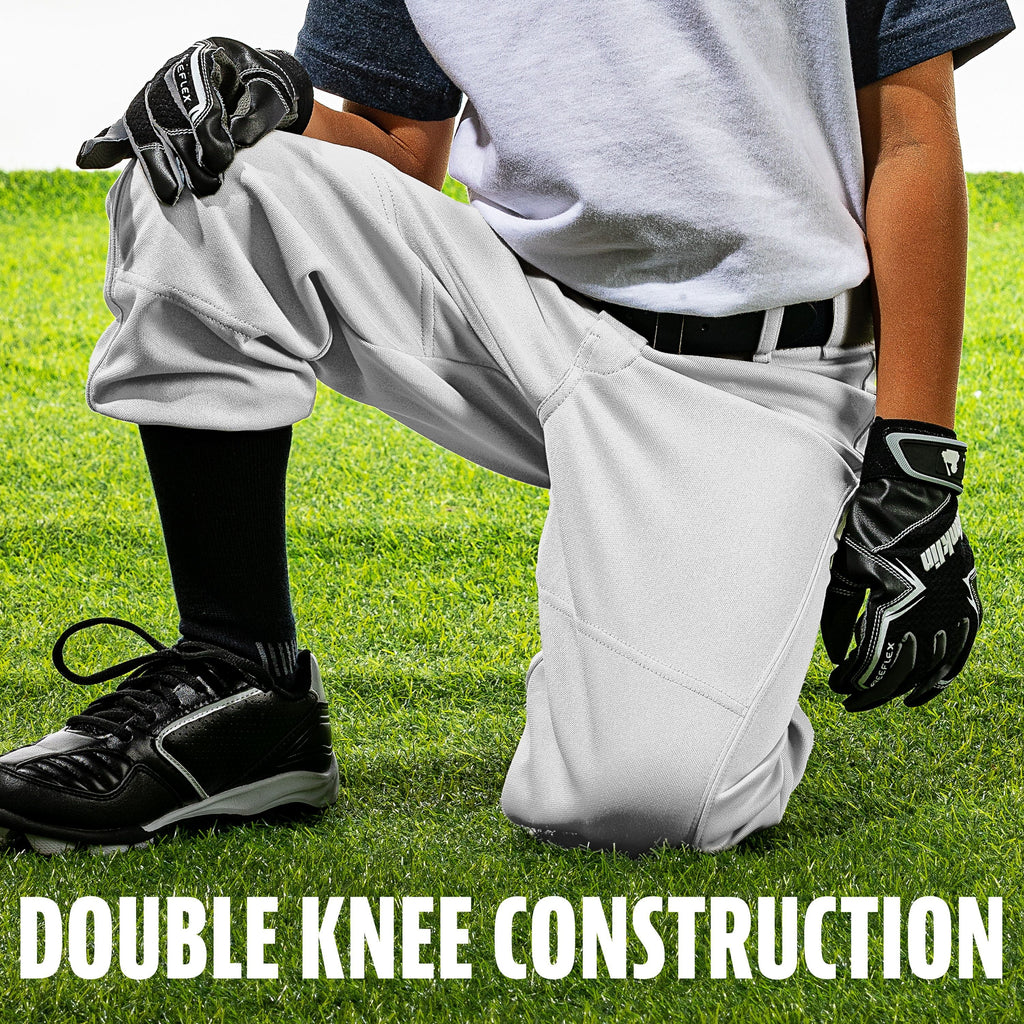 Youth Baseball Pants Gray Large B60439