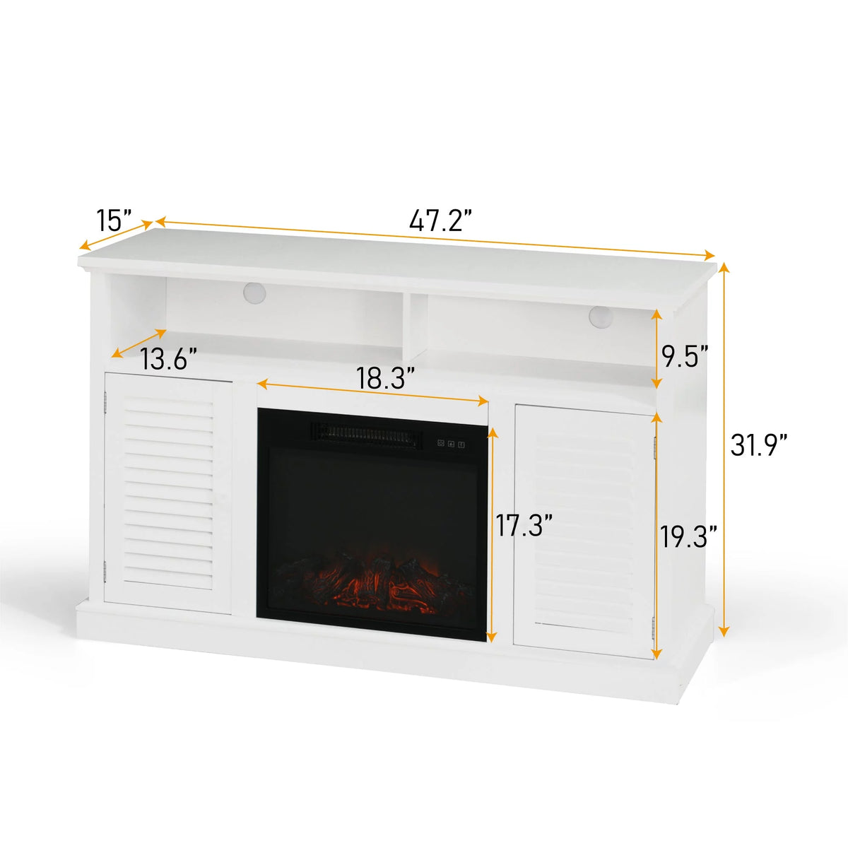 White Electric Fireplace TV Stand Z282517