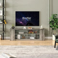 55 inch 3-Tier TV Stand with 8 Adjustable Storage Units Grey Y20857