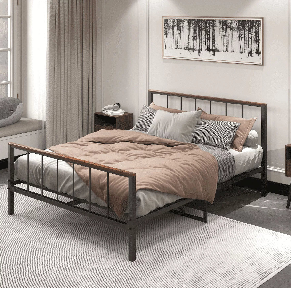 Queen Metal Platform Bed G941