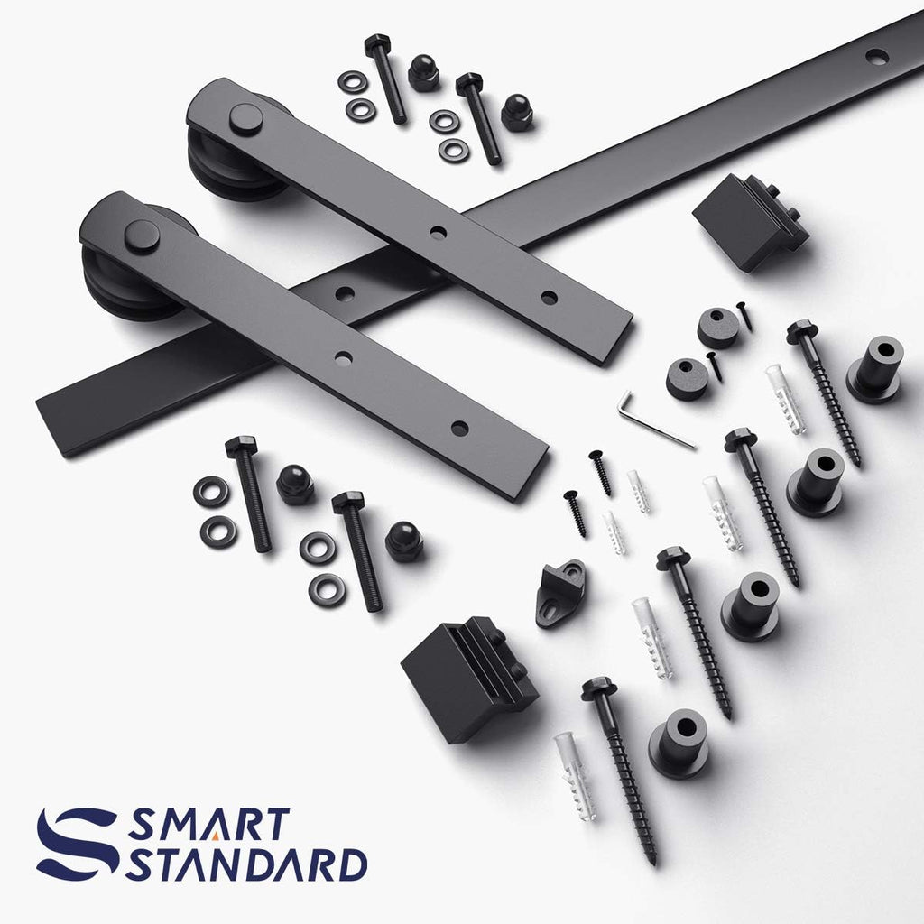 5ft Heavy Duty Sliding Barn Door Hardware Kit Pack of 2 B622
