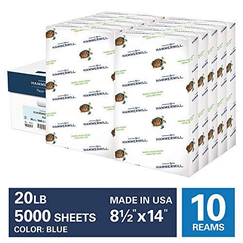 Blue 20lb Legal Paper 5000 Sheets I8028