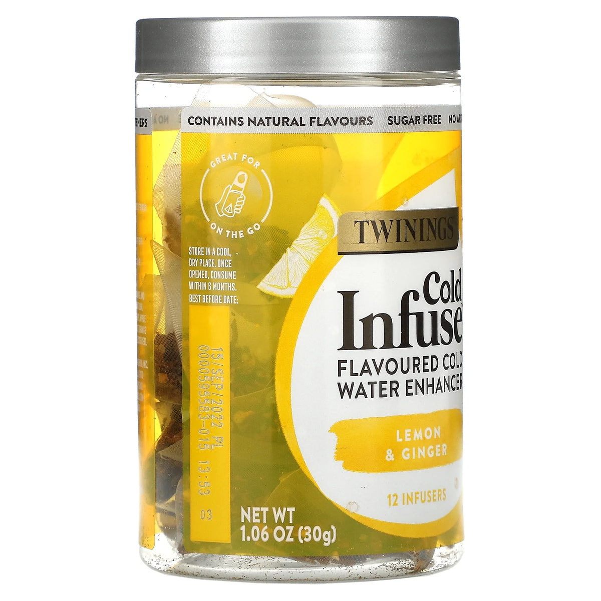 Lemon & Ginger Cold Water Enhancer, 12 Infusers, Pack of 3 W69400