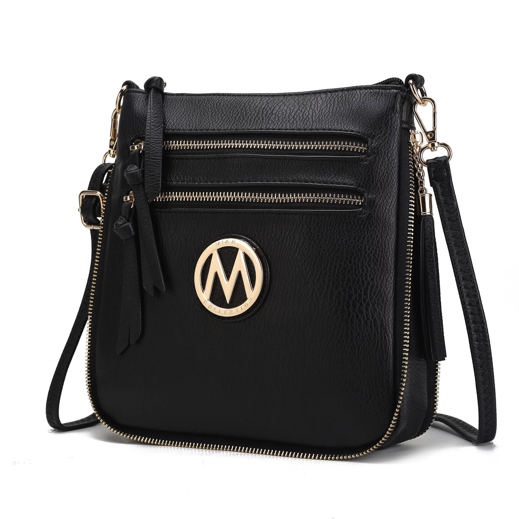 Faux Leather Expandable Crossbody Bag Q690