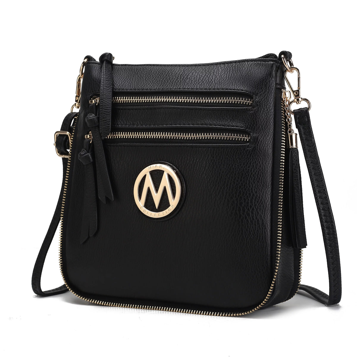 Faux Leather Expandable Crossbody Bag Q690