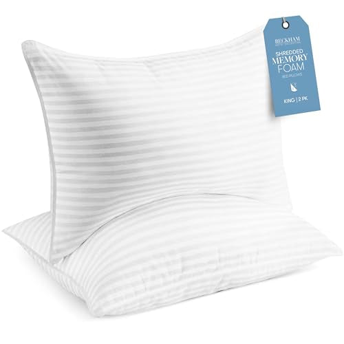 Queen Size Memory Foam Bed Pillows Set of 2 F428