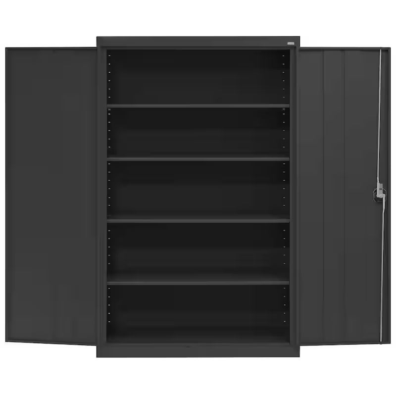 Steel Freestanding Garage Cabinet in Black Q99963