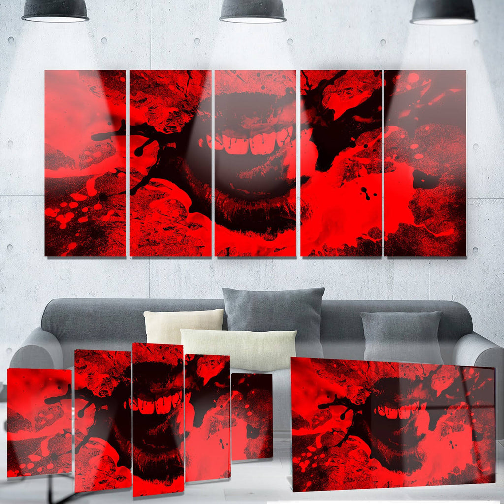 Red Lips 4 Piece Graphic Art Set Z975449